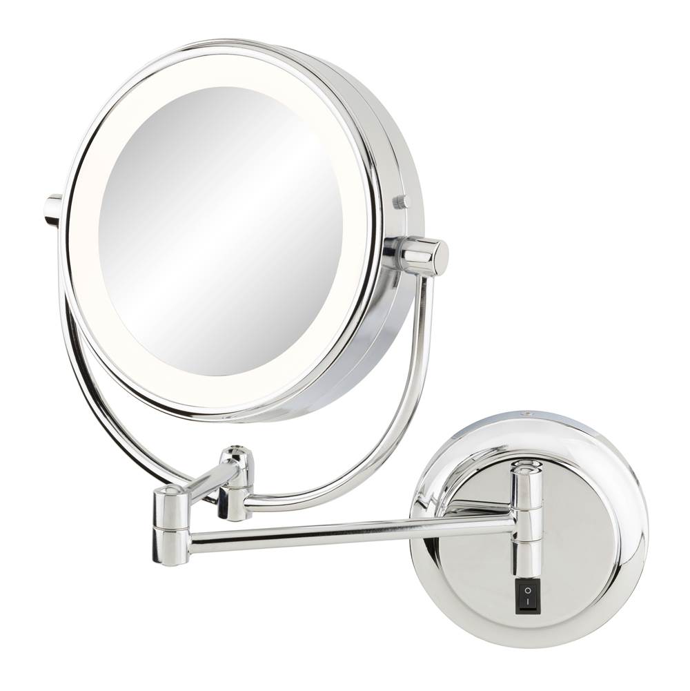 Aptations Neomodern Magnified Makeup Mirror With Switchable Light Color in Chrome