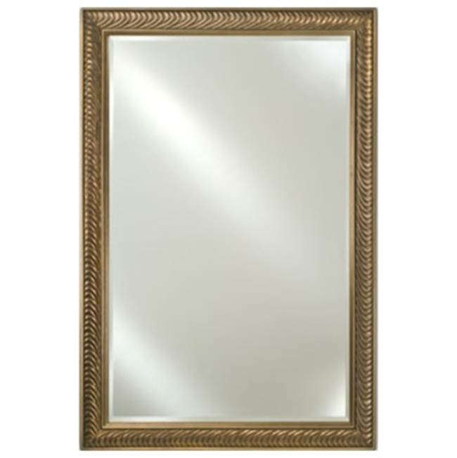 Afina Corporation Framed Mirror 16X22 Brushed Satin Silver Beveled
