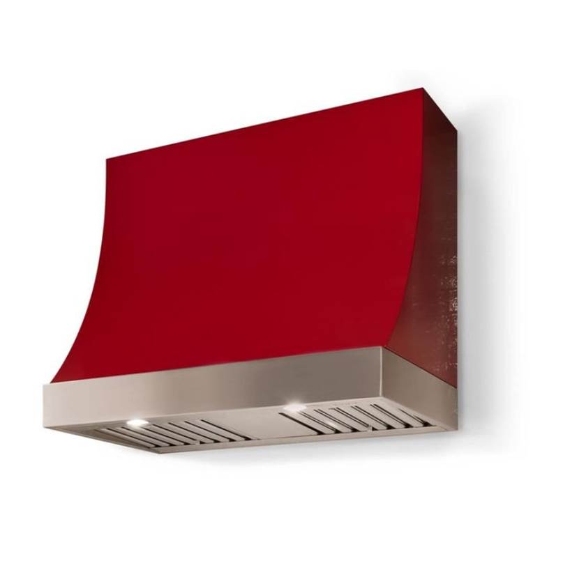 AGA Marquee 36''W X 30''H Hood W/600 Cfm Piccadilly Red And Pb Trim