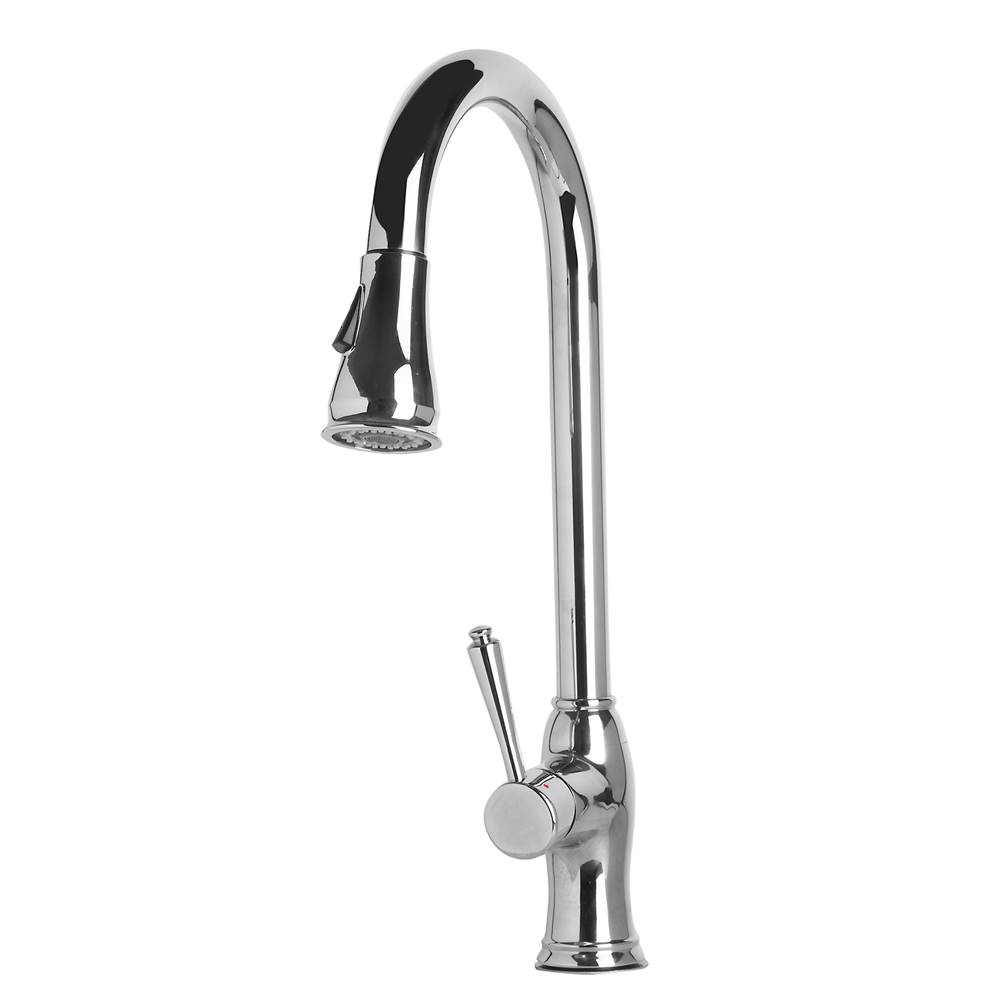 Alfi Trade Traditional Solid Polished Stainless Steel Pull Down Kitchen Faucet