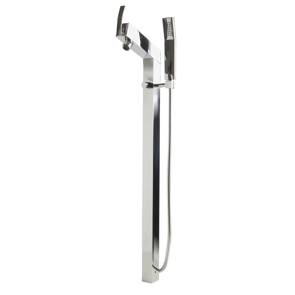 Alfi Trade Polished Chrome Floor Mounted Tub Filler + Mixer /w additional Hand Held Shower Head