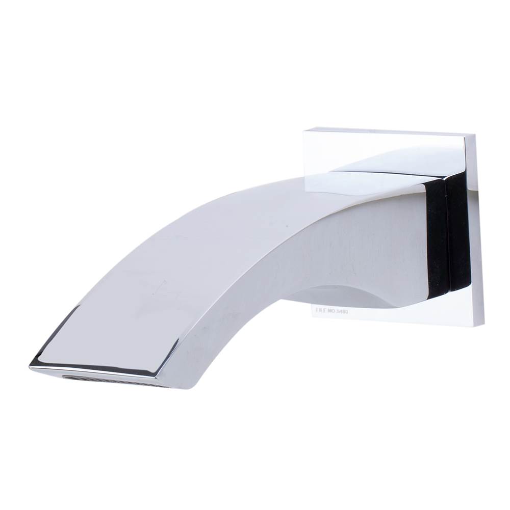 Alfi Trade Polished Chrome Curved Wallmounted Tub Filler Bathroom Spout