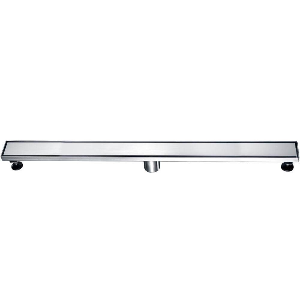 Alfi Trade 36'' Modern Brushed Stainless Steel Linear Shower Drain with Solid Cover