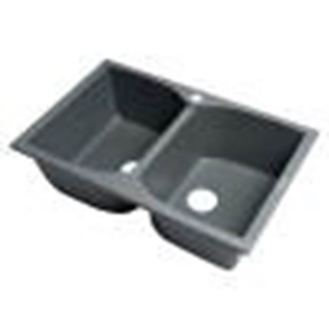 Alfi Trade Titanium 32'' Drop-In Double Bowl Granite Composite Kitchen Sink