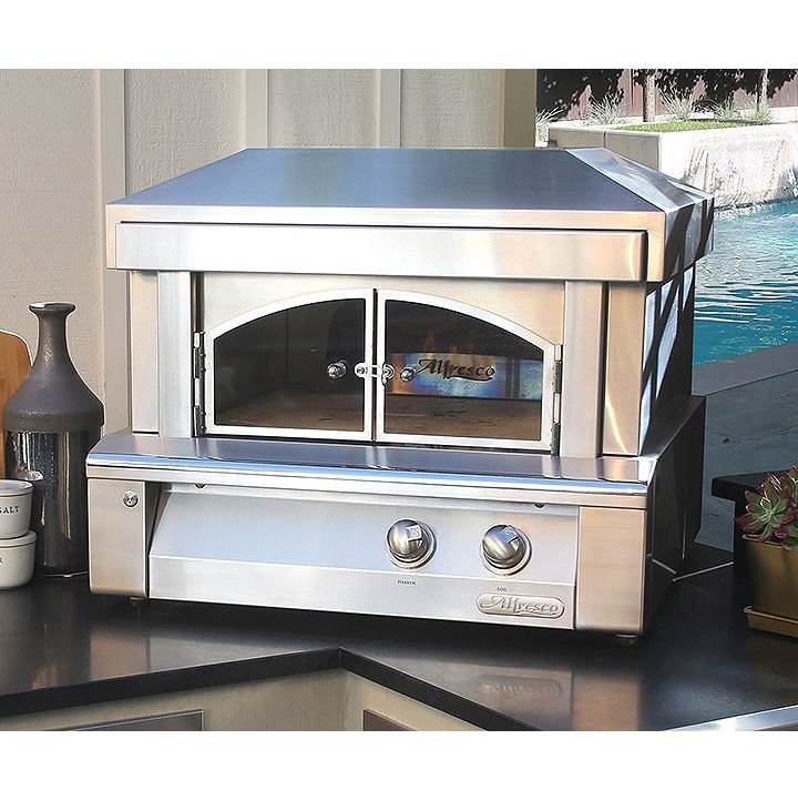 Alfresco 30'' Pizza Oven For Countertop Mounting - Signal Grey-Gloss