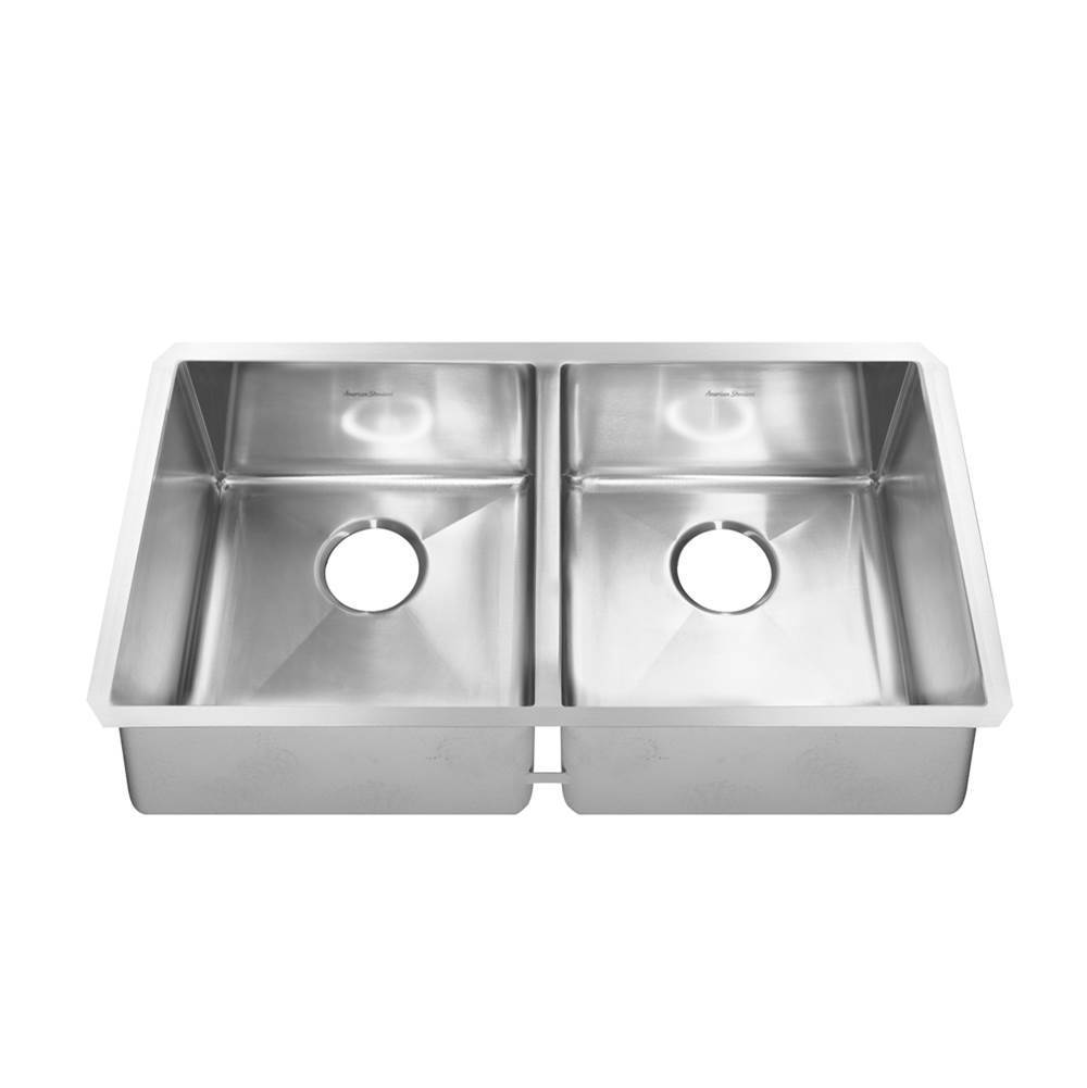 American Standard Pekoe® 35 x 18-Inch Stainless Steel Undermount Double-Bowl Kitchen Sink