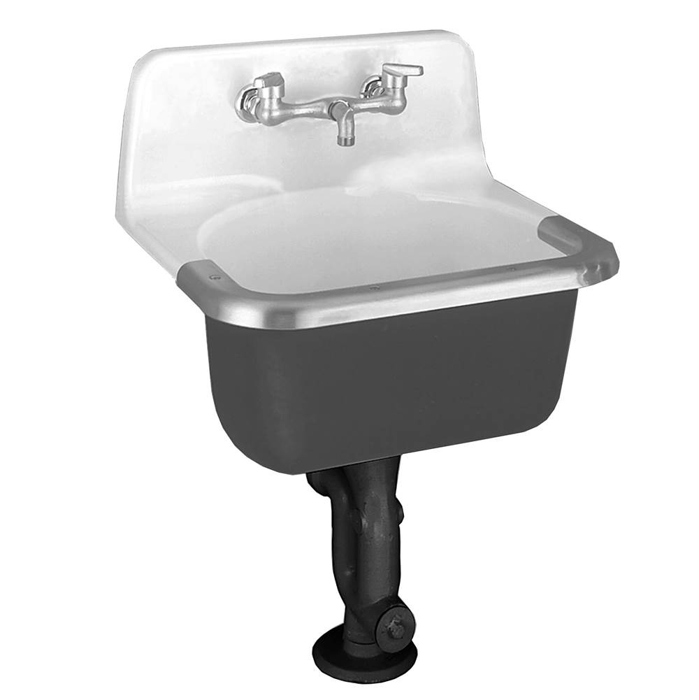 American Standard Lakewell™ Wall-Hung Cast Iron Service Sink With Plain Back and Rim Guard