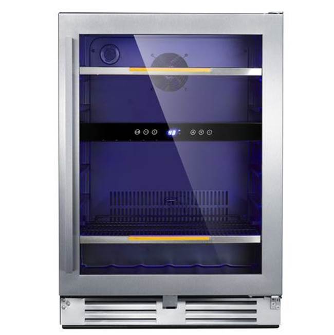 Avanti 5.6 Cu. Ft. All Refrigerator/Adj. Temp. Range 34 - 50 Degrees/Reversible Glass Door With Stainless Steel Frame and Handle/Progressive Lighting