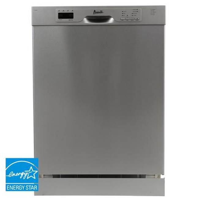 Avanti 24'' Built-In Dishwasher /Ss Interior/White/Front Controls