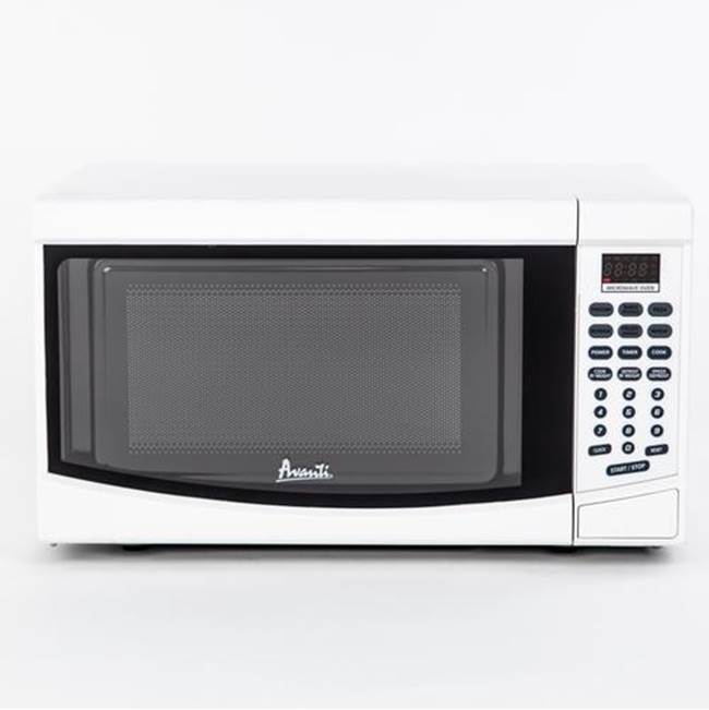 Avanti 0.7 Cu. Ft. / 700 Watt Microwave Oven Electronic Control Panel One Touch Cooking Programsin White