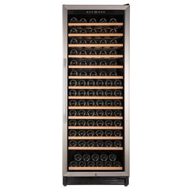 Avanti Elite Series Single Zone 149 Bottle Wine CoolerRollout Wood ShelvesReversible Double-Glass Door with Stainless Trim