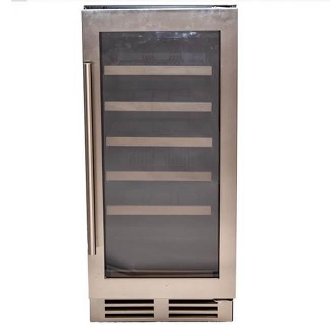 Avanti 15'' Wine Cooler with Seamless Stainless Glass Door Built-In or Free Standing InstallationOne Touch Dual Function Electronic Display Holds…