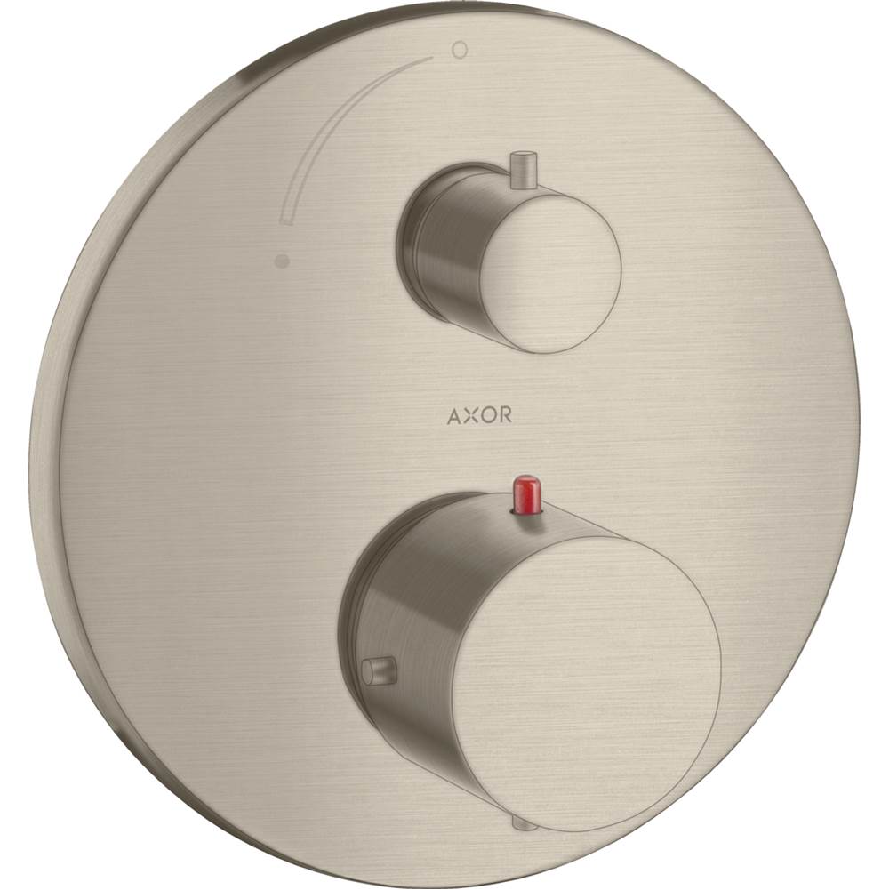 Axor Starck Thermostatic Trim with Volume Control in Brushed Nickel