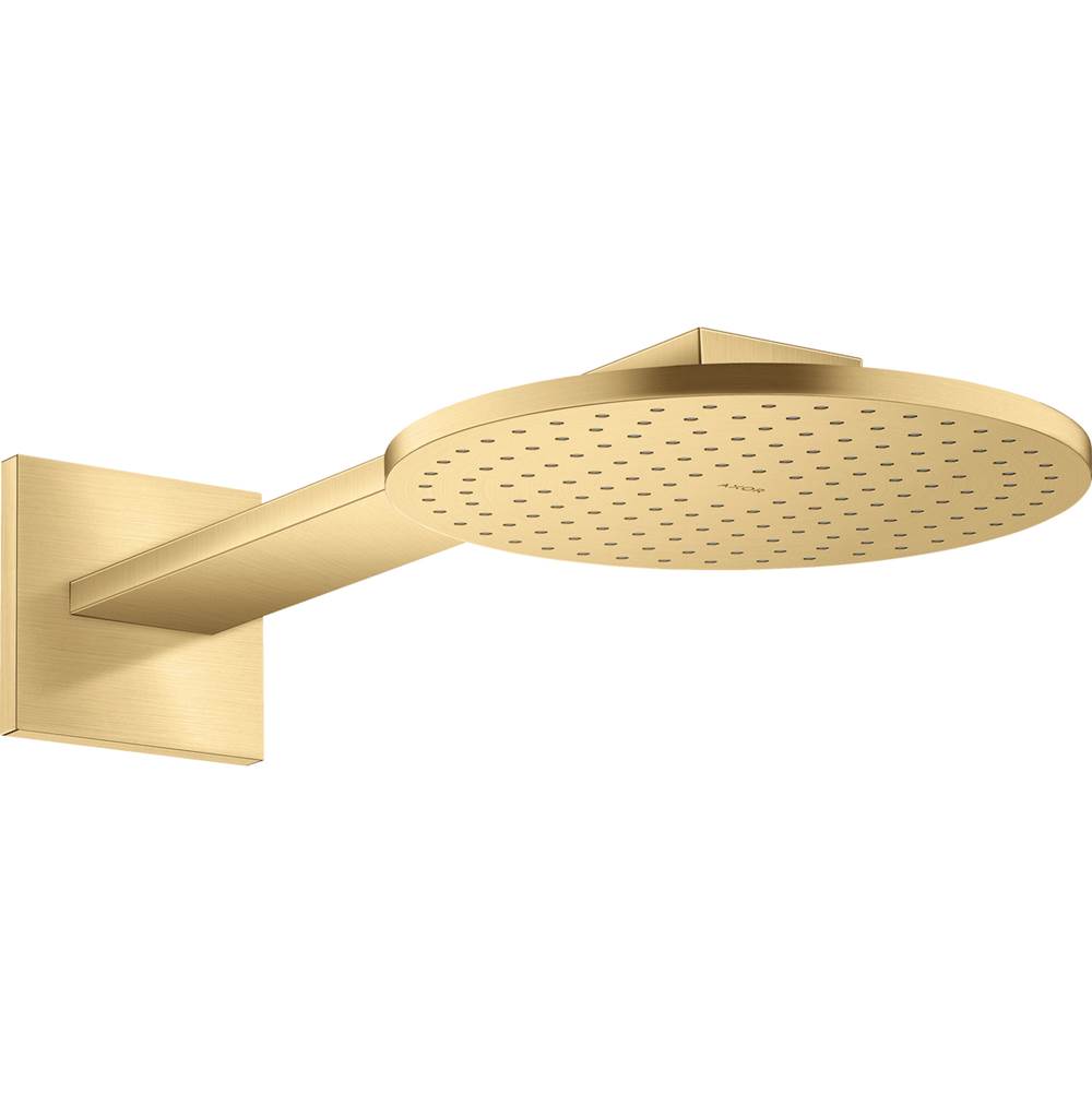 Axor ShowerSolutions Showerhead 250 2- Jet with Showerarm Trim, 2.5 GPM in Brushed Gold Optic