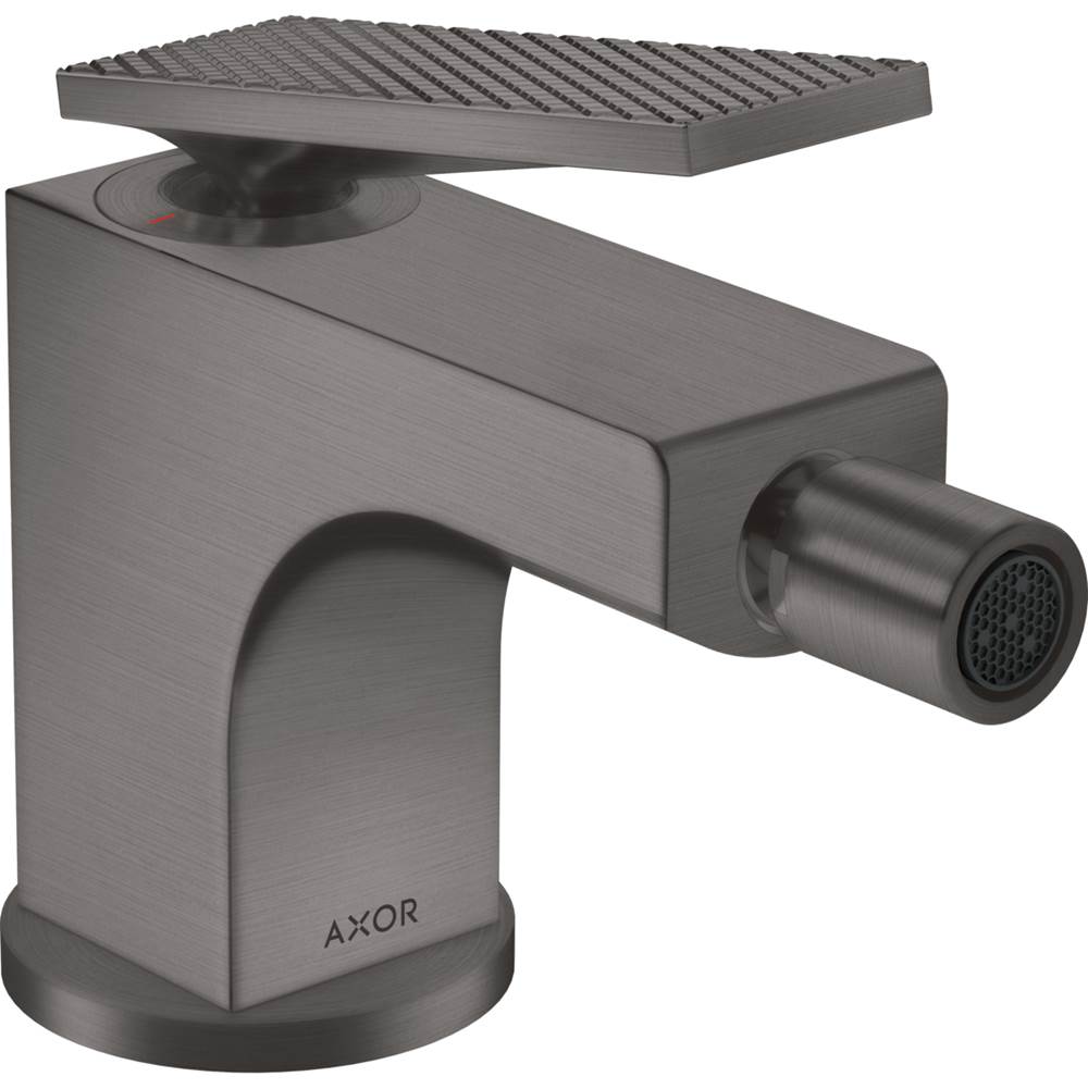Axor Citterio Single-Hole Bidet Faucet with Pop-Up Drain- Rhombic Cut, 1.5 GPM in Brushed Black Chrome