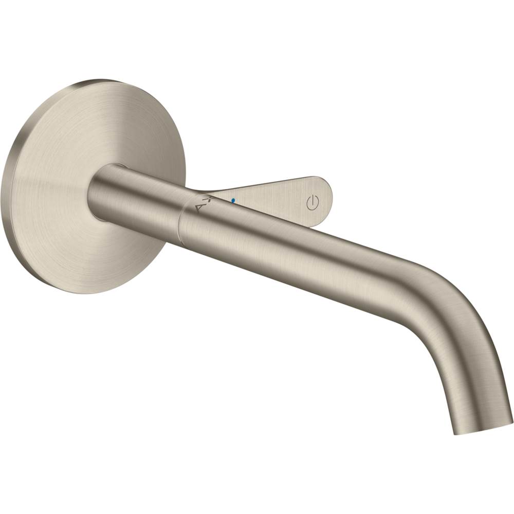 Axor ONE Wall-Mounted Single-Handle Faucet Select, 1.2 GPM in Brushed Nickel
