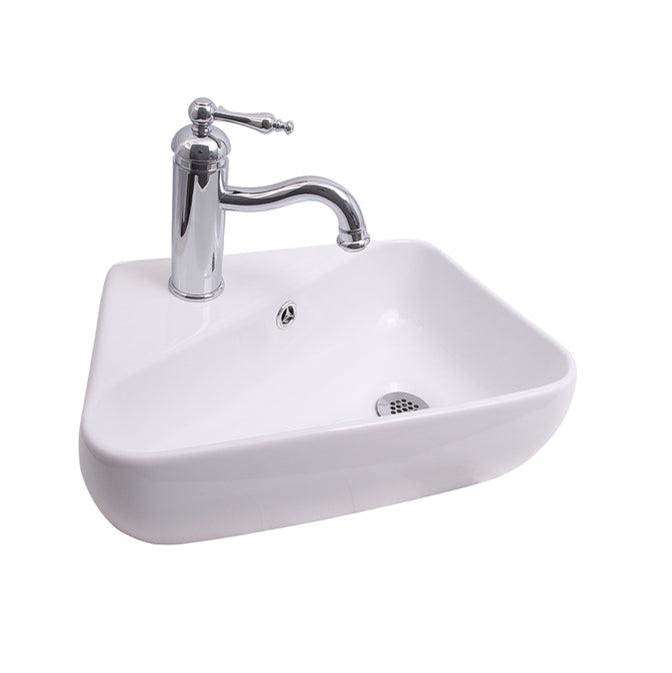 Barclay Coco 17'' Wall Hung Basin withOverflow, White