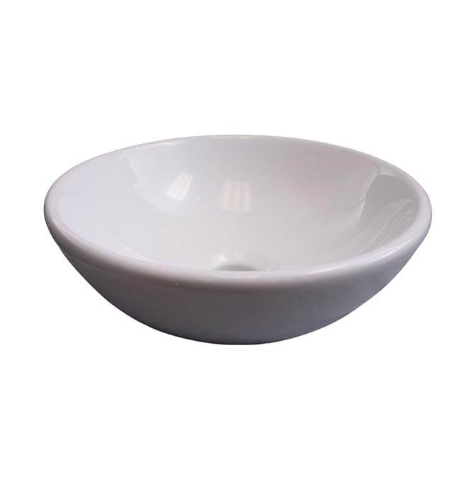 Barclay Essie Above Counter Basin11-1/4'' Oval,No Faucet Hole,WH