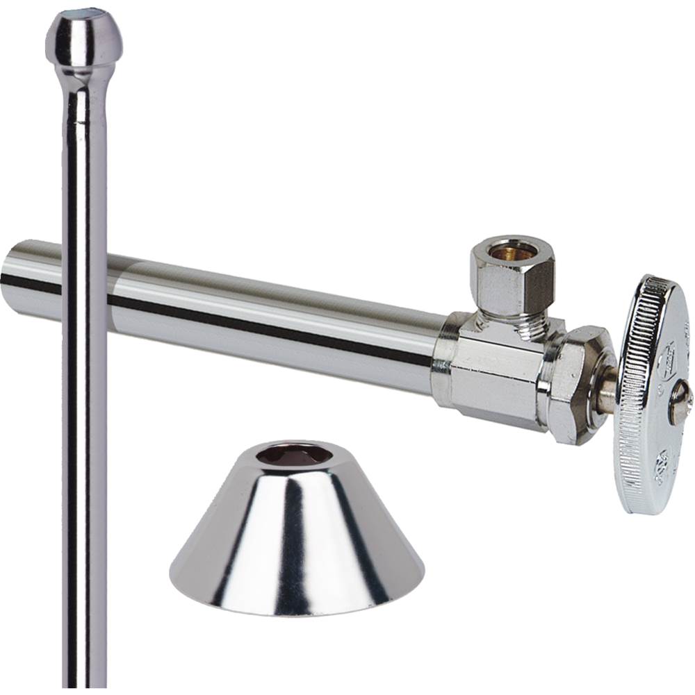 Brasscraft FAUCET MT SUP. KIT W/ 5'' SWT EXT. - ANG/RIS - 1/2'' NOM SWT  X 3/8'' OD COMP  X 12''