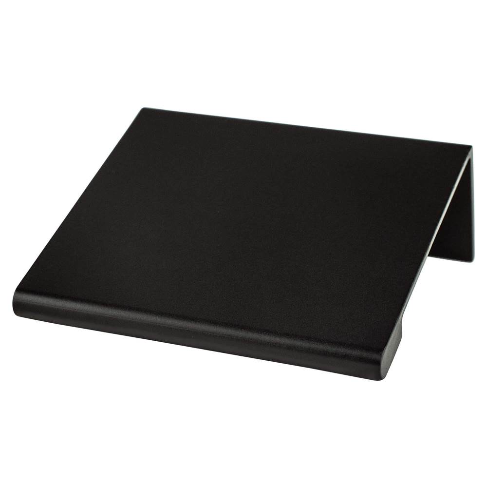 Berenson Contemporary Advantage Two 25.4mm CC Matte Black Edge Pull - Part measures 1/16in. thickness.