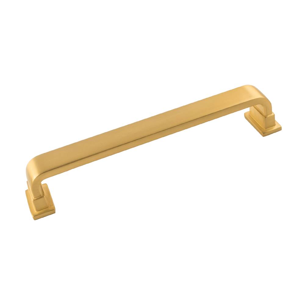 Belwith Keeler Brighton Collection Pull 6-5/16 Inch (160mm) Center to Center Brushed Golden Brass Finish