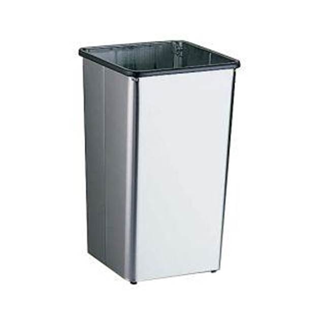 Bobrick Waste Receptacle With Open Top, 13-Gallon