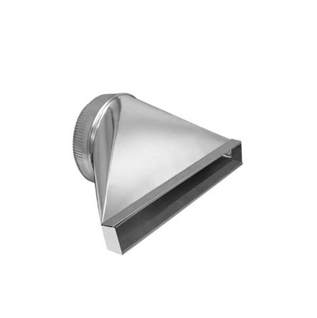 BEST Range Hoods Transition 1-7/8'' x 19'' to 8'' round for D49