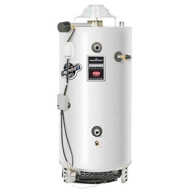 Bradford White 100 Gallon Commercial Gas (Liquid Propane) Atmospheric Vent Water Heater with Flue Damper and Millivolt-Powered Technology