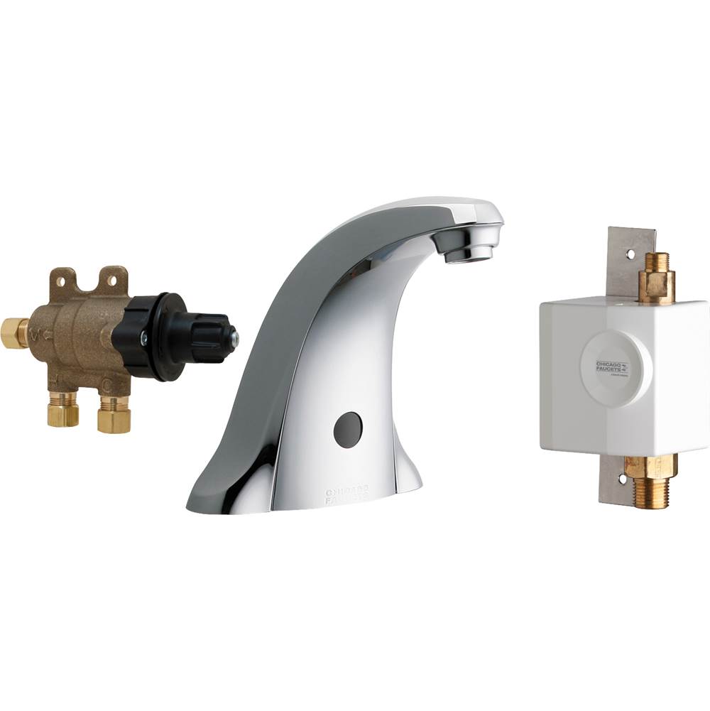 Chicago Faucets HyTr84 AB IR WALLMOUNT DC INT MIX