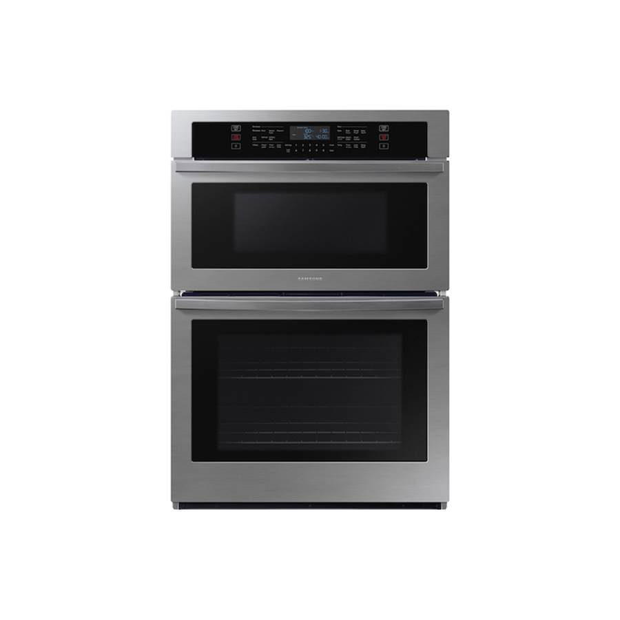 Samsung Microwave Oven Combination, Thermal, Self-Clean Steam Clean, Glass Touch, 2 Wire Racks (Lower), Wi-Fi, 1.9 cu-ft (Upper) 5.1 cu-ft (Lower), 30''