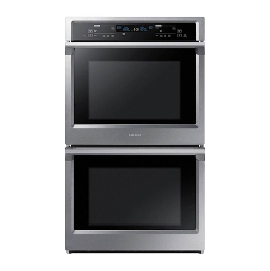 Samsung Double Oven, Steam Cooking, Dual Fan True Convection, Spotlight Lighting System, Backlit Touch Controls, Glide Rack (Upper), Wi-Fi, 5.1 cu-ft, 30''