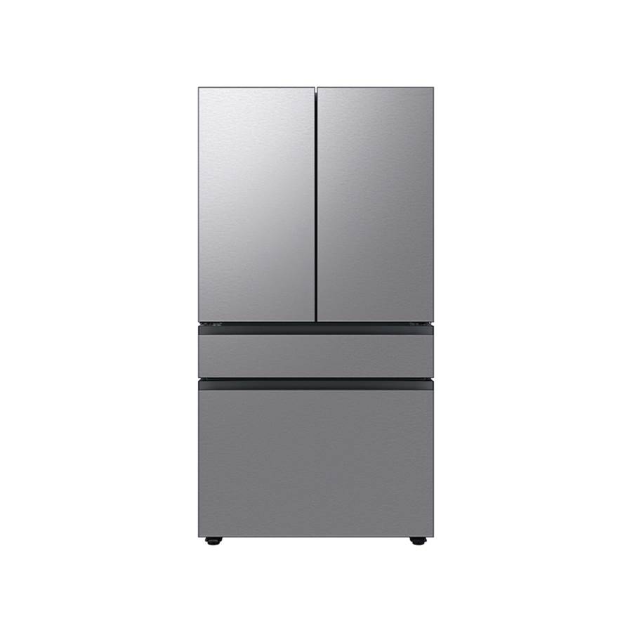 Samsung Smart Bespoke French 4-Door Refrigerator with Customizable Panel Colors and Beverage Center in Stainless Steel, 23 cu-ft