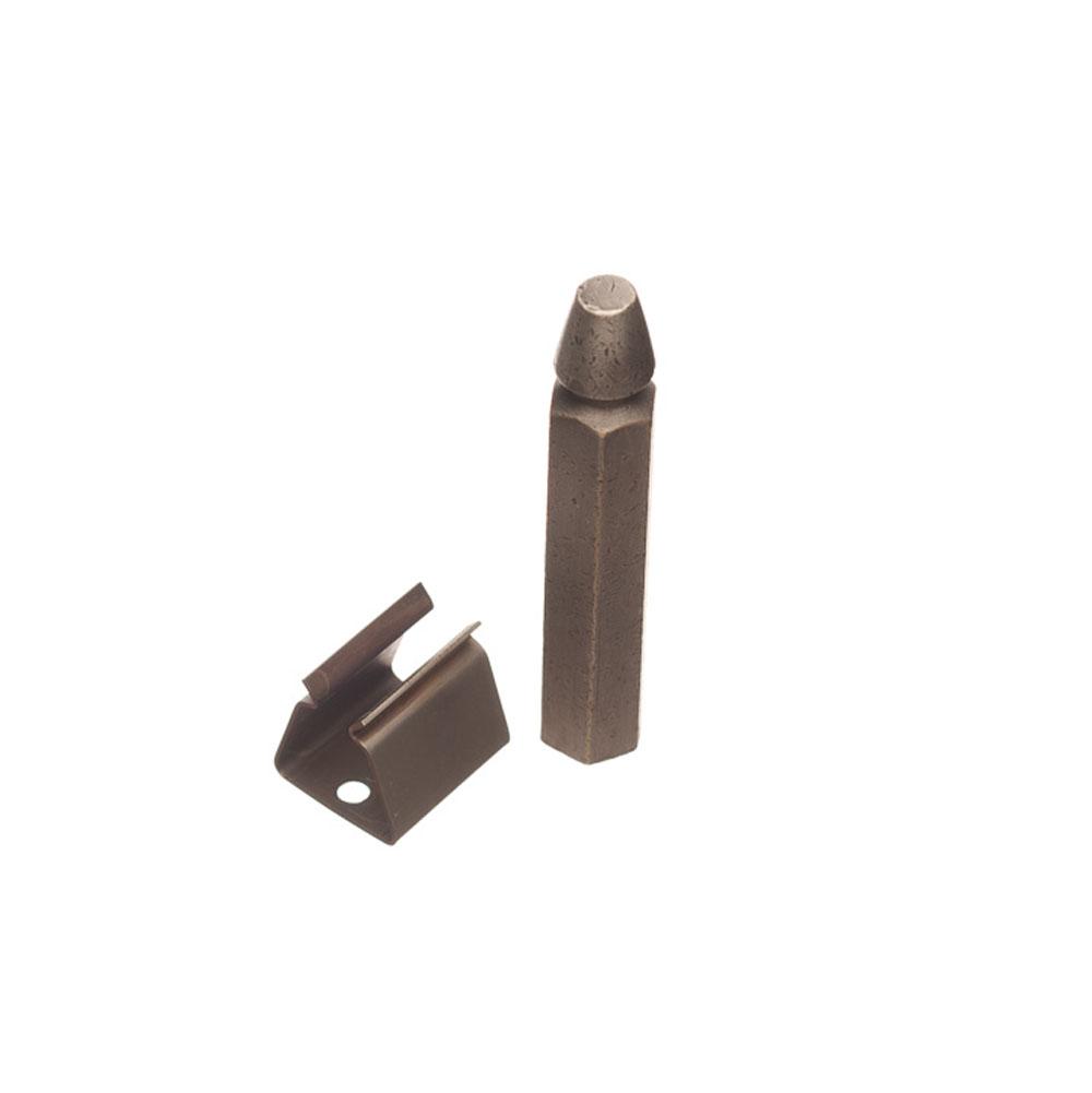 Colonial Bronze Brass Door Holder, Bullet and Clip, for Wood Installation Hand Finished in Matte Oil Rubbed Bronze