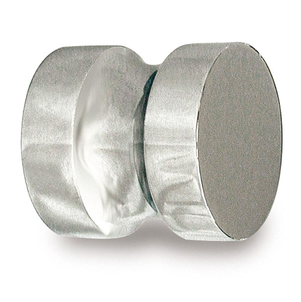 Colonial Bronze Cabinet Knob Hand Finished in Satin Chrome, with 1/4-20 screw