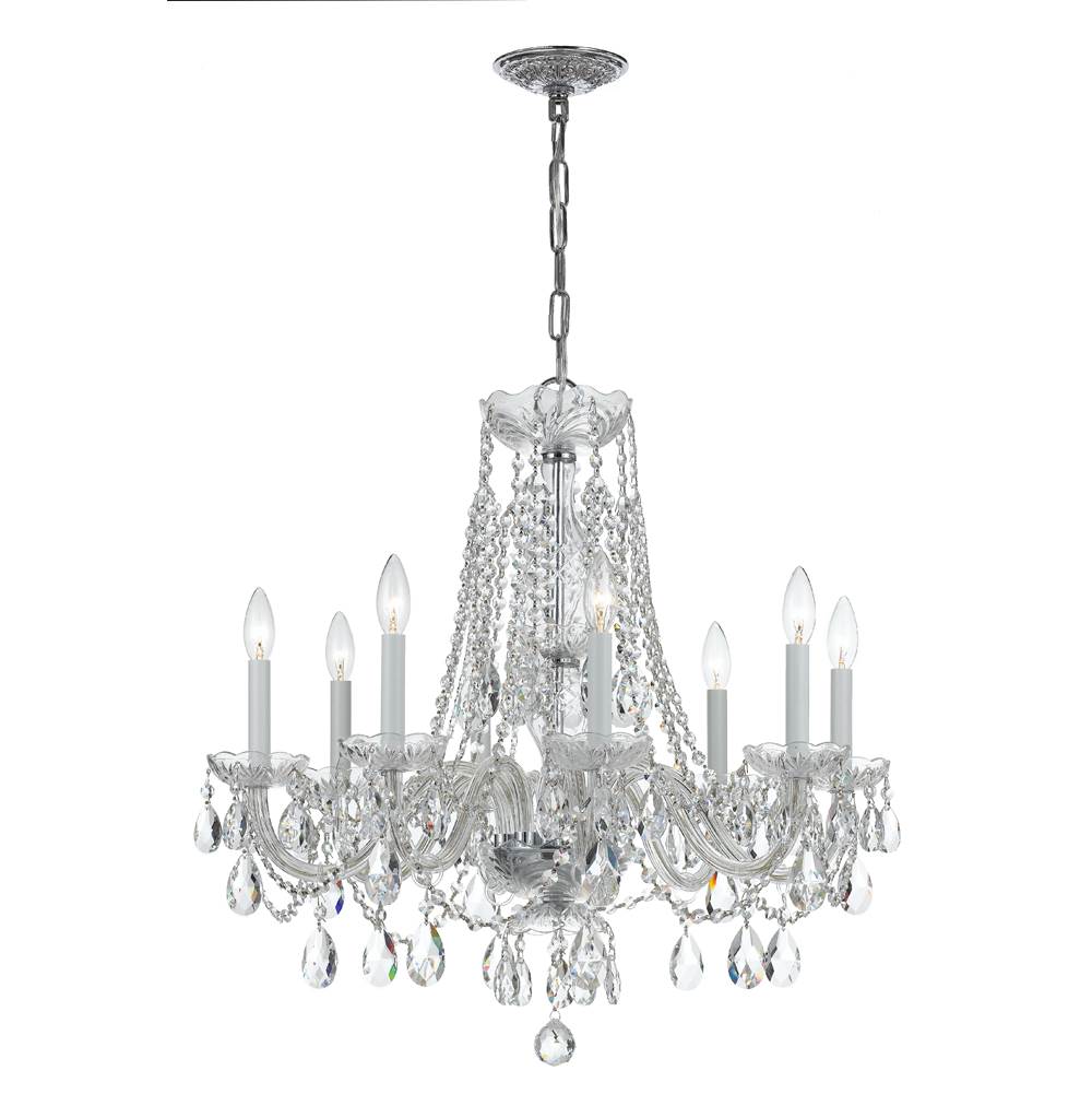 Crystorama Traditional Crystal 8 Light Spectra Crystal Polished Chrome Chandelier