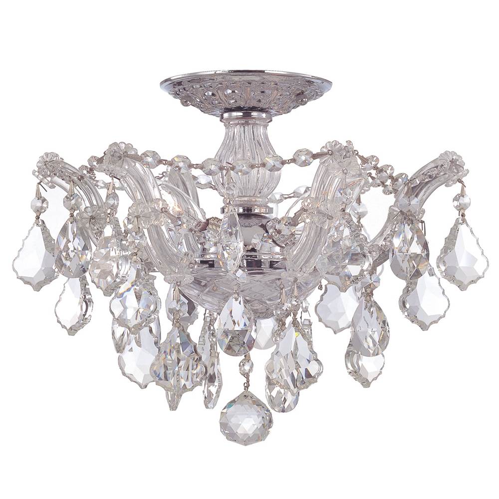 Crystorama Maria Theresa 3 Light Spectra Crystal Polished Chrome Ceiling Mount