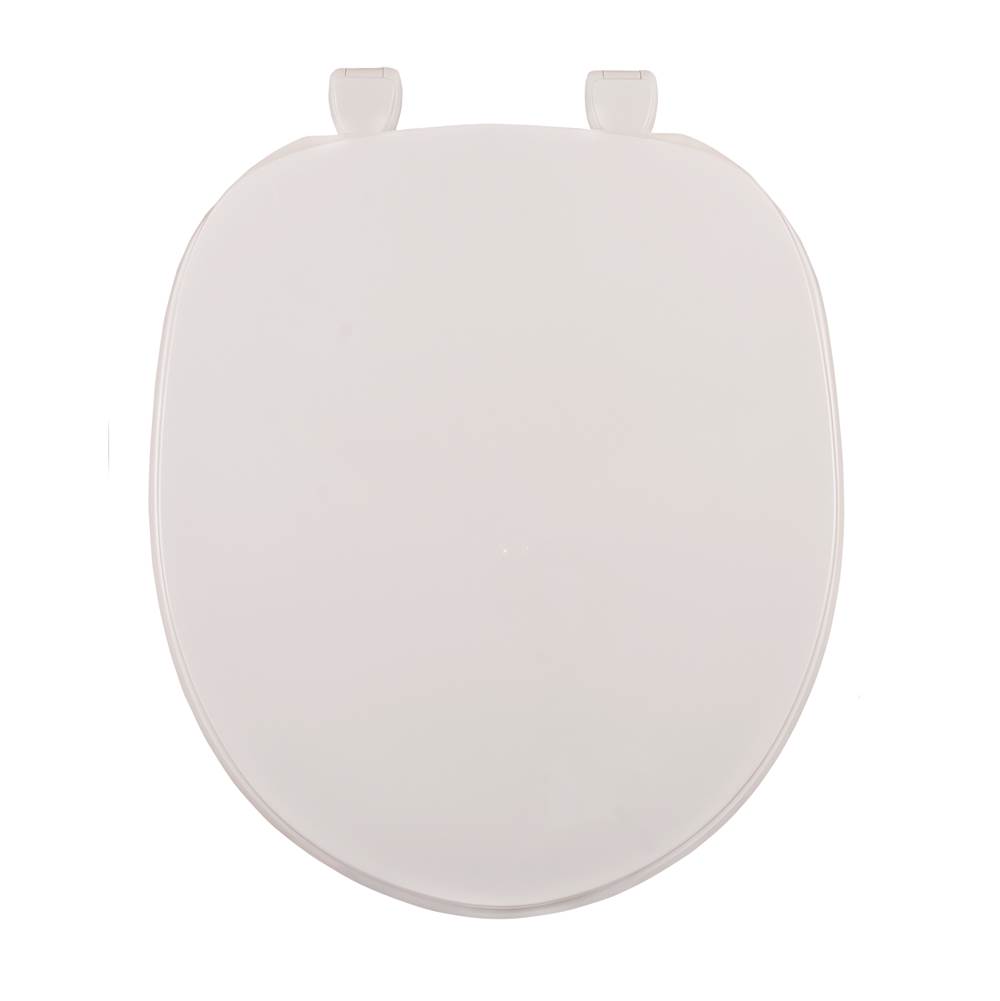 Centoco Deluxe Plastic Toilet Seat, Closed Front With Cover, Crane White, Regular Bowl