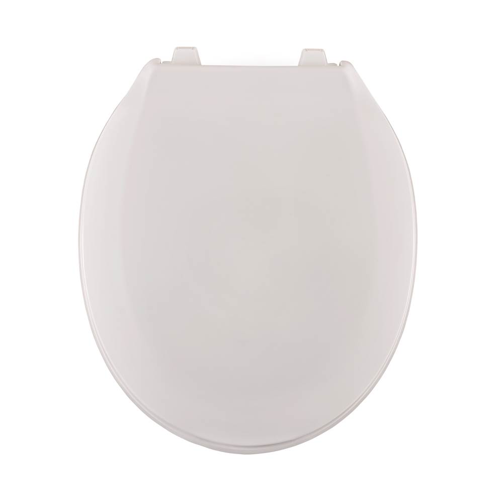 Centoco Luxury Plastic Toilet Seat, Closed Front With Cover, White, Regular Bowl