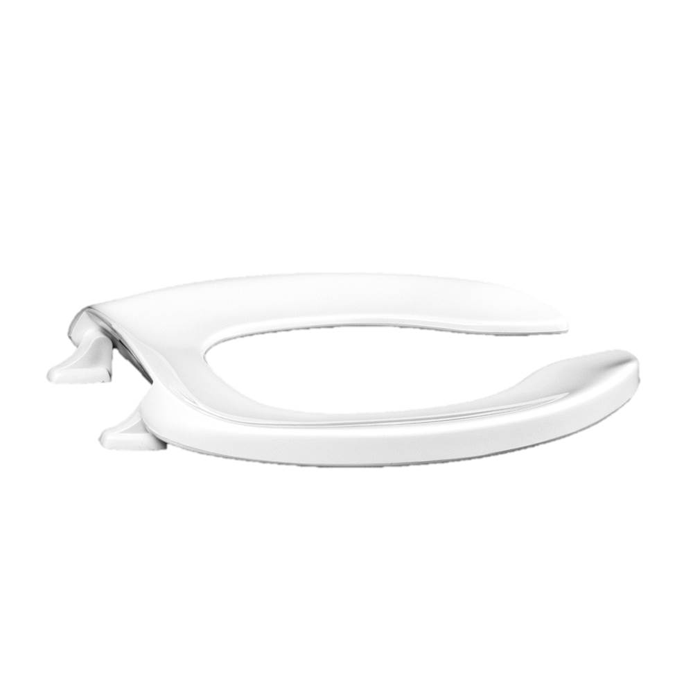 Centoco Luxury Plastic Toilet Seat, Open Front Less Cover, Crane White, Elongated Bowl