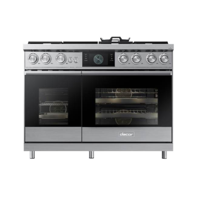 Dacor 48'' Dual Fuel Pro-Range 6 Burners with Griddle, Contemporary, Graphite, NG/LP