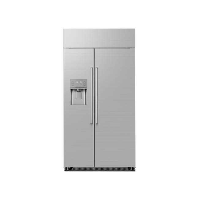 Dacor 42'' Side-by-Side Built-In Refrigerator with Dispenser, Silver