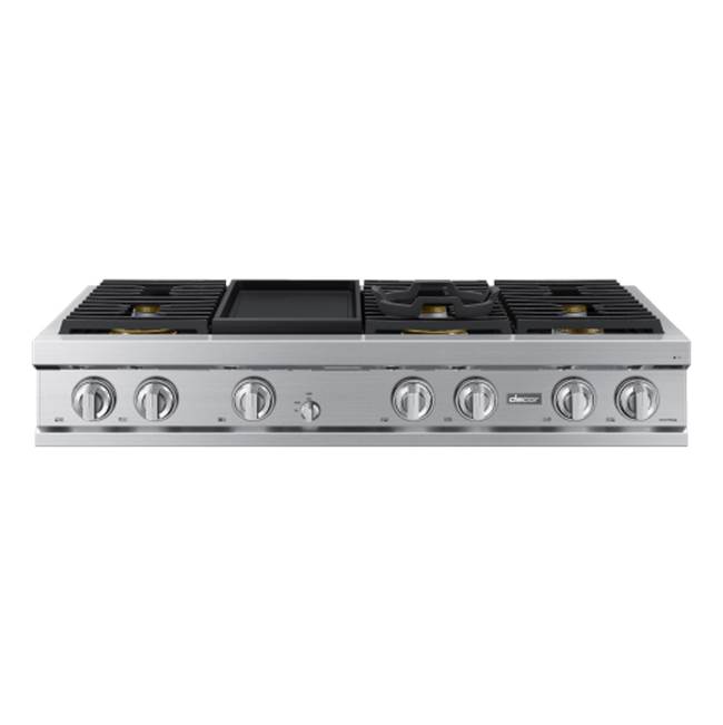 Dacor 48'' Gas Rangetop 6 Burners with Griddle, Graphite, NG/LP