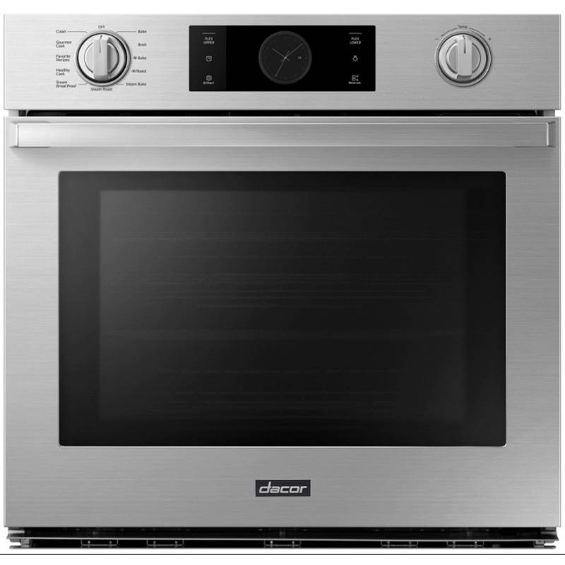 Dacor 30'' Single Wall Oven Steam, Transitional, Silver