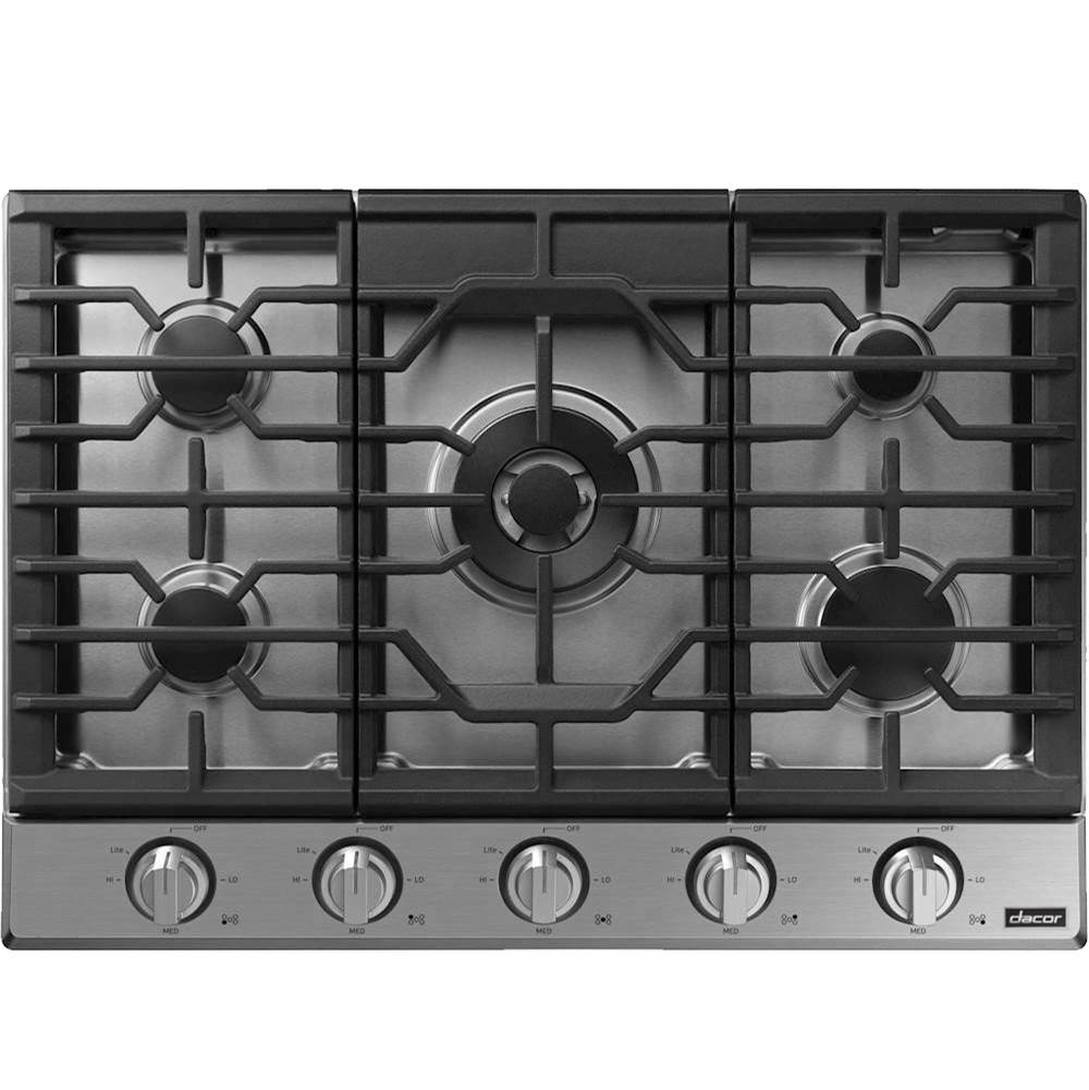 Dacor 30'' Gas Cooktop 5 Burners, Transitional, Silver, NG/LP