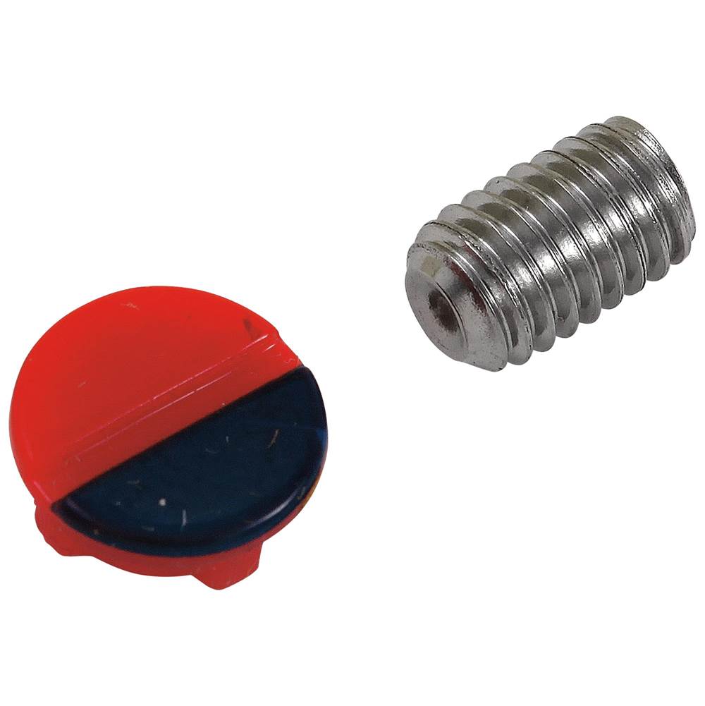 Delta Faucet Other Handle Set Screw & Button - Red & Blue