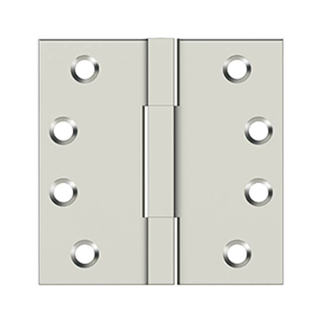Deltana 4''x 4'' Square Knuckle Hinges, Solid Brass