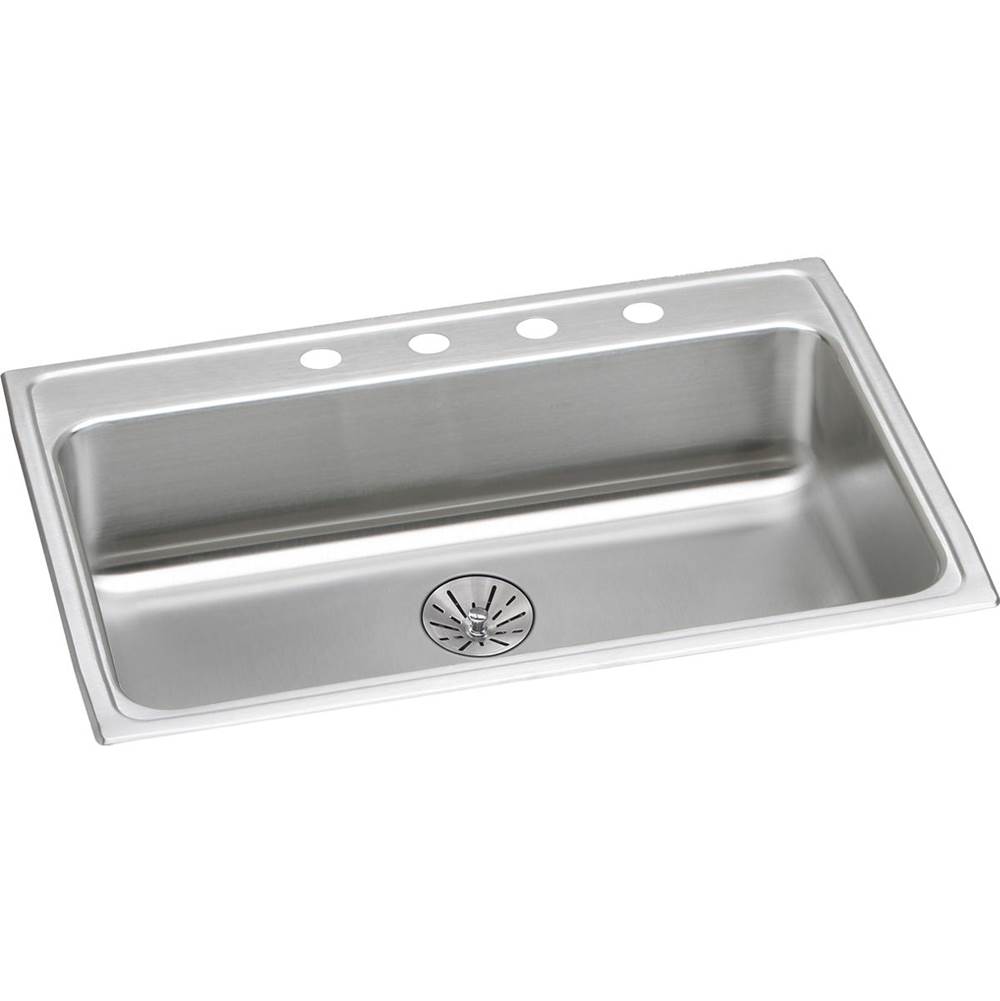 Elkay Lustertone Classic Stainless Steel 31'' x 22'' x 6-1/2'', 1-Hole Single Bowl Drop-in ADA Sink with Perfect Drain