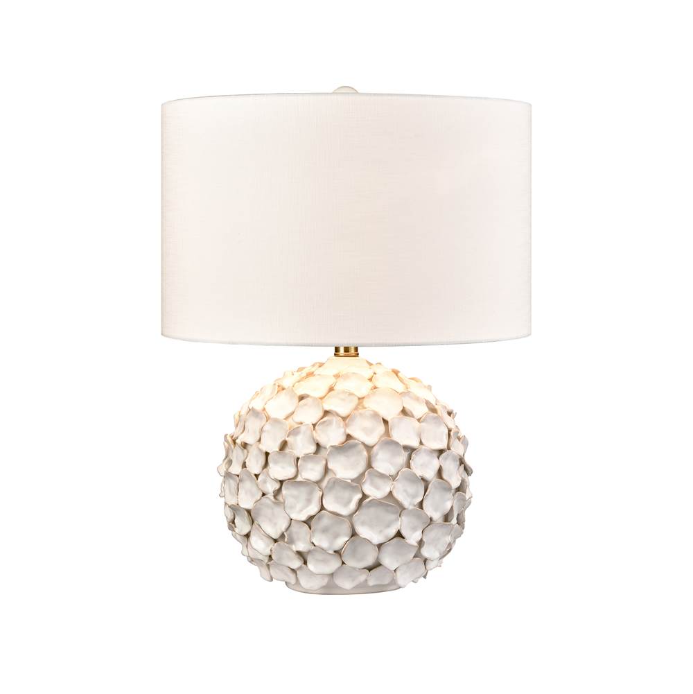 Elk Home Gloria 23'' High 1-Light Table Lamp - White Glaze - Includes LED Bulb