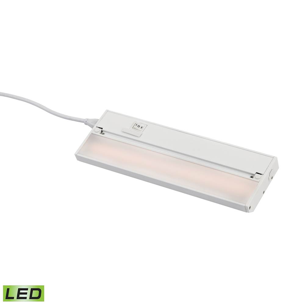 Elk Lighting Zeeled Pro 1-Light Utility Light in White With Diffused Glass - Integrated LED