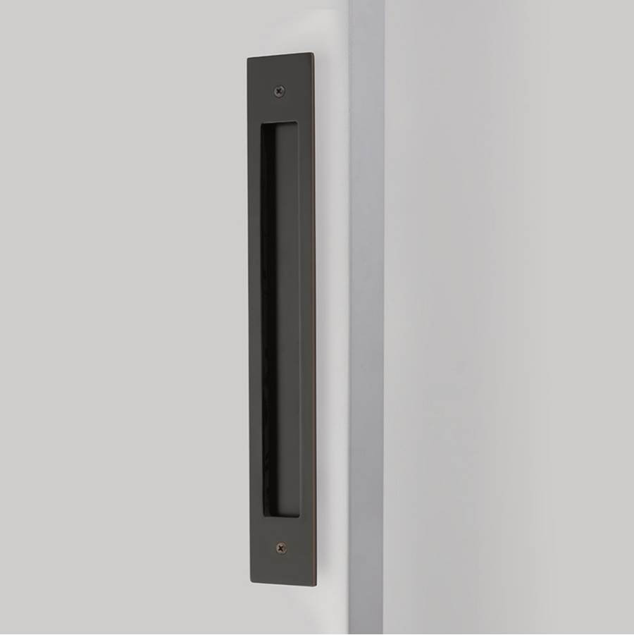 Emtek Modern Rectangular Flush Pull for Door Pull, 12'' C-C, US10B